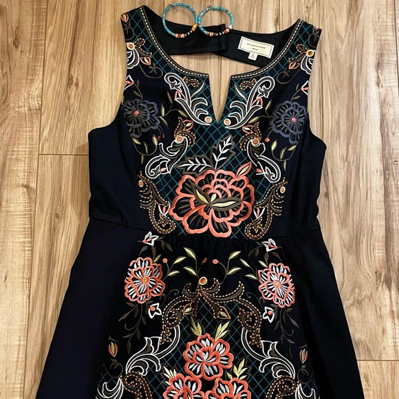 Anthropologie MOULINETTE SOEURS embroidered dress size 6 - Picture 2 of 5